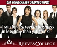 Get your career on track! A Reeves College education is relevant, focused and hands-on so you develop the professional knowledge and skills that will open a world of opportunity for you in the workforce.